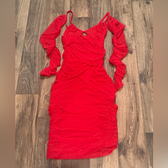 Dolce & Gabbana Red mesh tulle bodycon dress - Picture 4 of 6